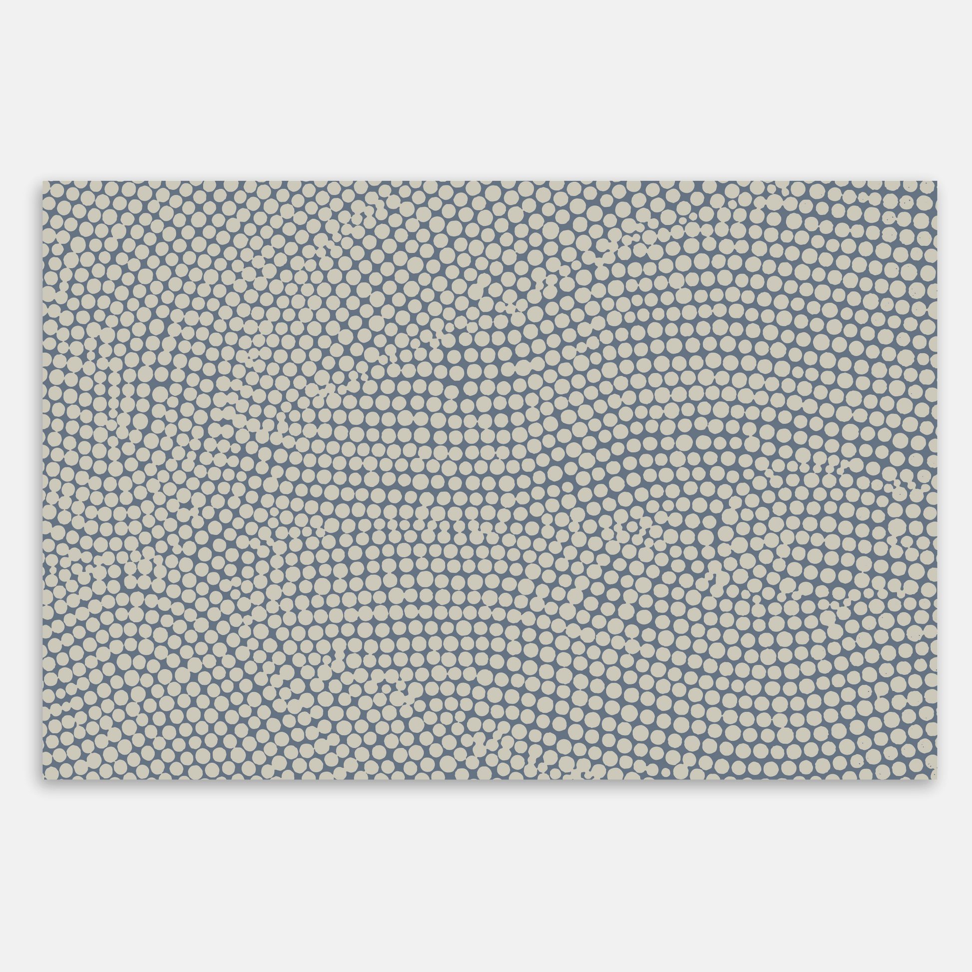 Swankymat non-toxic foam play mat and exercise mat with blue dot pattern, perfect for living rooms, playrooms, and home workouts.