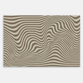 Swankymat non-toxic foam play mat and exercise mat with brown wavy stripe pattern for living rooms, nurseries, or workouts.