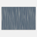 Swankymat non-toxic foam play mat and exercise mat with navy wavy line pattern for living rooms, nurseries, or home workouts.