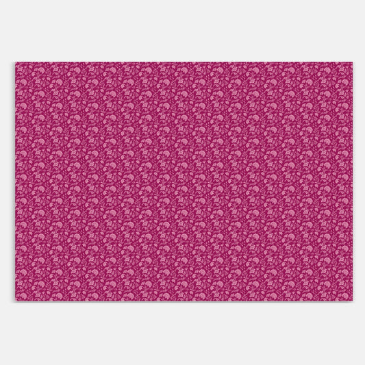 Swankymat non-toxic foam play mat and exercise mat with pink floral pattern for living rooms, nurseries, or workouts.
