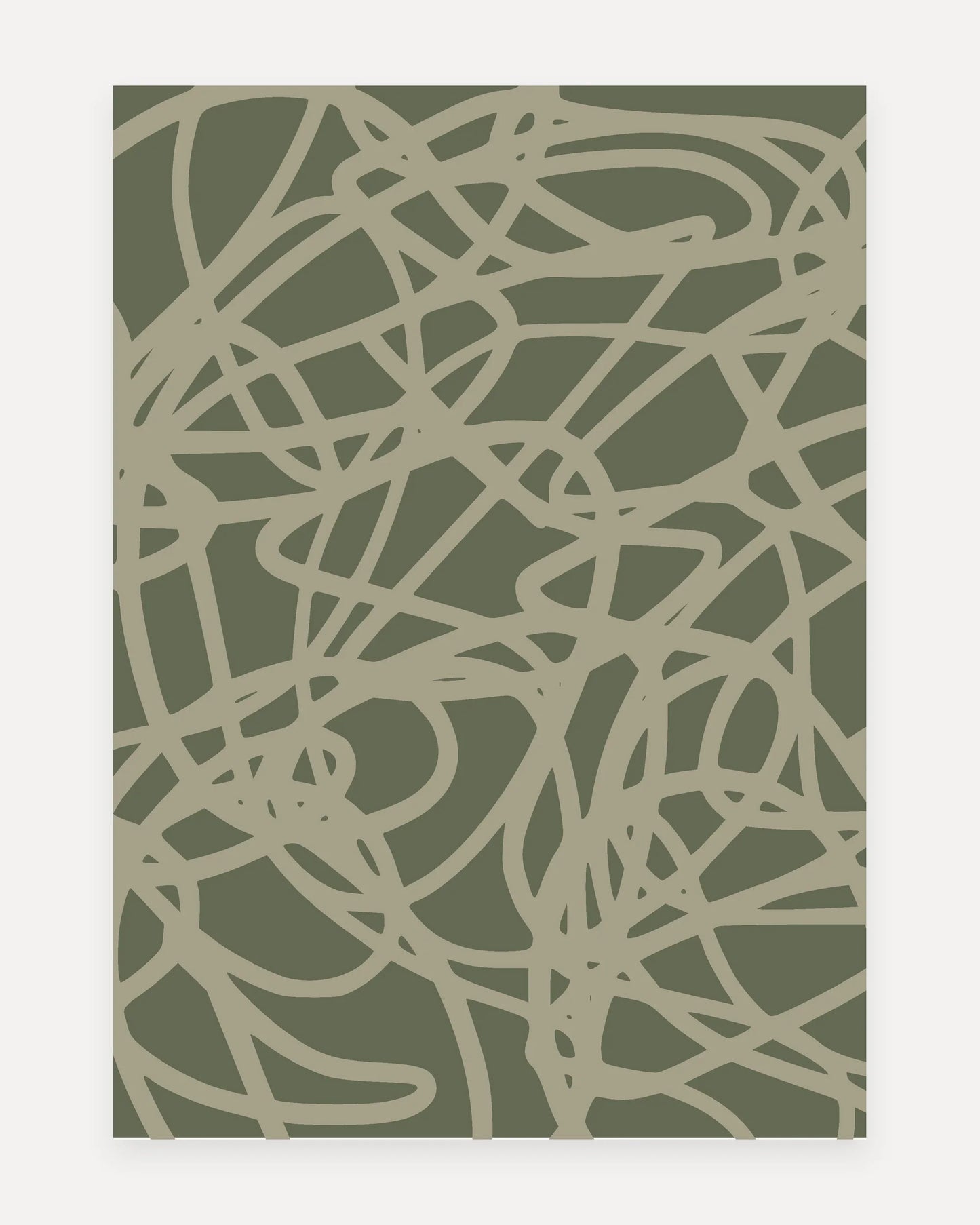 Swankymat Scribble Forest non-toxic foam play mat and exercise mat, 5x7 ft size, Scribble pattern shown flat from above