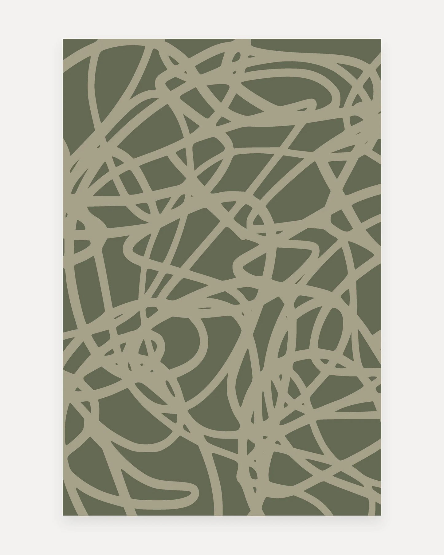 Swankymat Scribble Forest non-toxic foam play mat and exercise mat, 6x9 ft size, Scribble pattern shown flat from above
