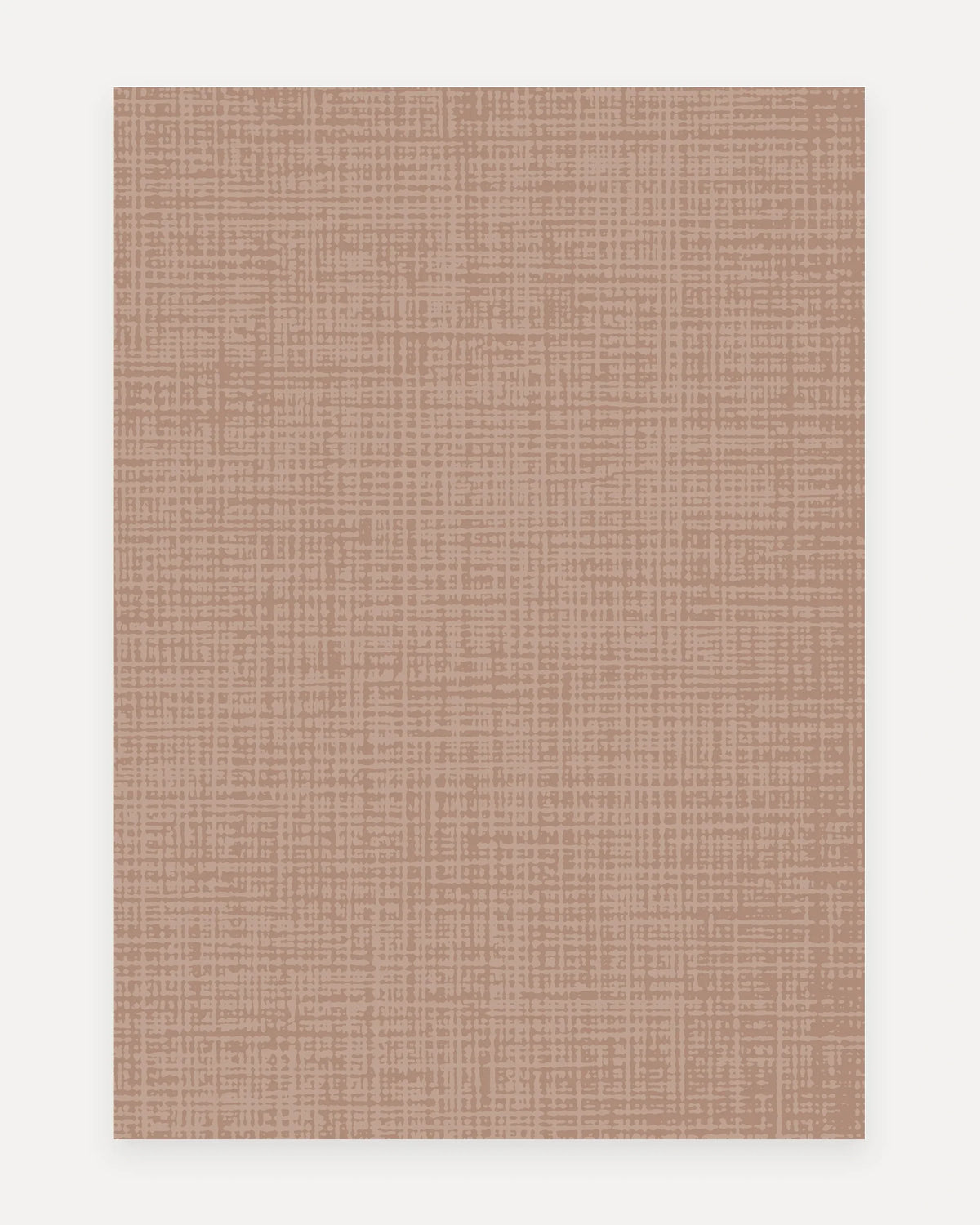 Sloane Blush non-toxic high-density foam exercise and play mat shown flat in a 5x7 ft size, soft blush crosshatch linen pattern
