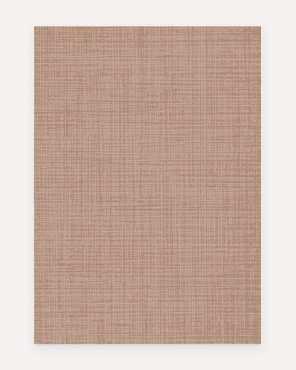Sloane Blush non-toxic high-density foam exercise and play mat shown flat in a 5x7 ft size, soft blush crosshatch linen pattern