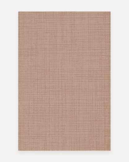 Sloane Blush oversized mat shown flat in a 6x9 ft size, soft blush crosshatch linen design on cushioned non-toxic foam, a modern rug alternative